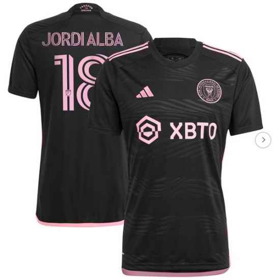 Men's Inter Miami CF Jordi Alba Ramos adidas Black 2023 La Noche Replica Player Jersey
